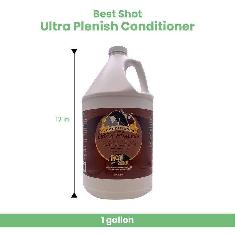 Best Shot Ultra Plenish Conditioner, Coat Release Technology, Ideal Pet Grooming Supplies, Moisturizing Conditioner for Dogs, Cats, and Horses, 1 Gallon - Image 2