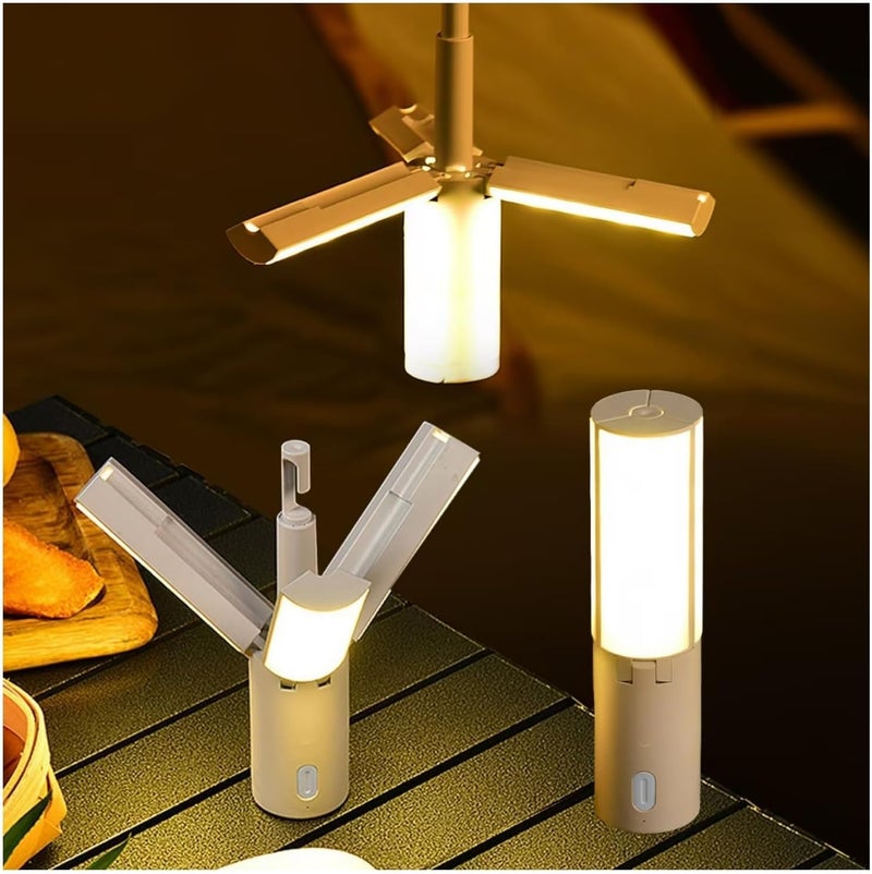 FANGFANGOTD Rechargeable Camping Light 4000mAh, IPX7 Waterproof Camping Lantern | Collapsible Camp Lamp, 3 Modes & Hook | Portable LED Light for Emergencies, Hiking, Fishing, Tent, Backpacking - Image 1