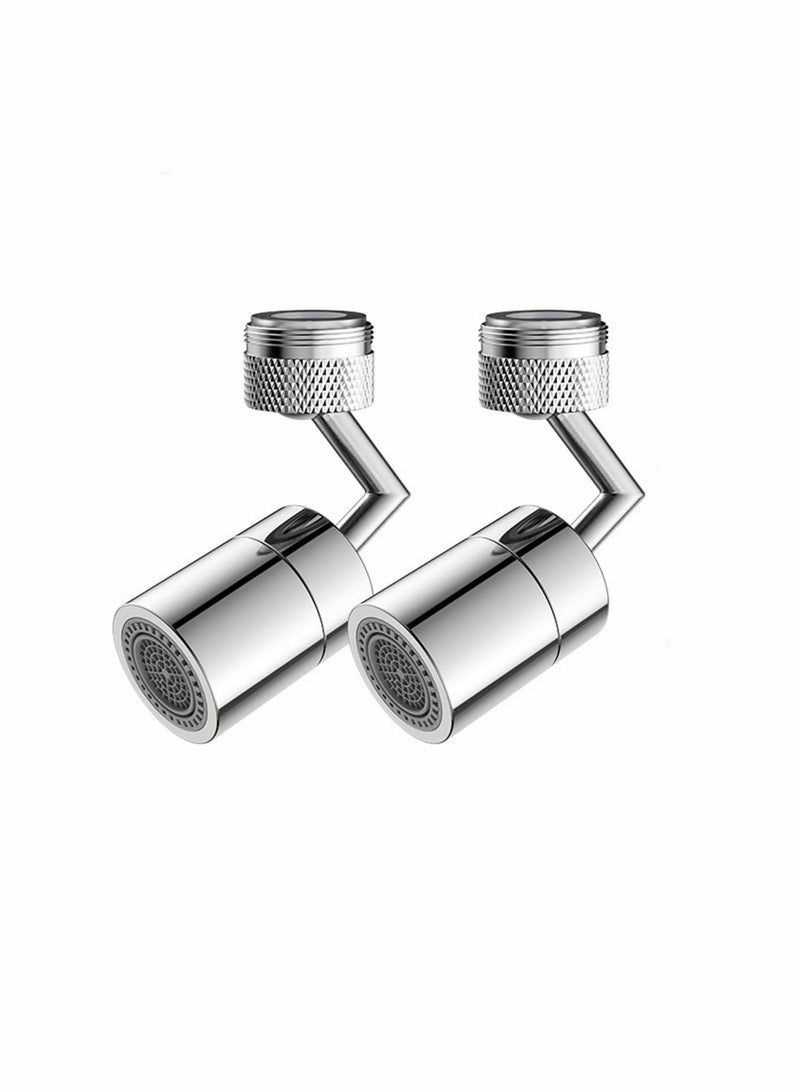Excefore 2Pcs Universal Splash Fliter Faucet 720°Rotating Movable Kitchen Faucet,kitchen Tap Head Water Saving Faucet Extender Sprayer Sink Spray for Kitchen Bathroom - Image 1
