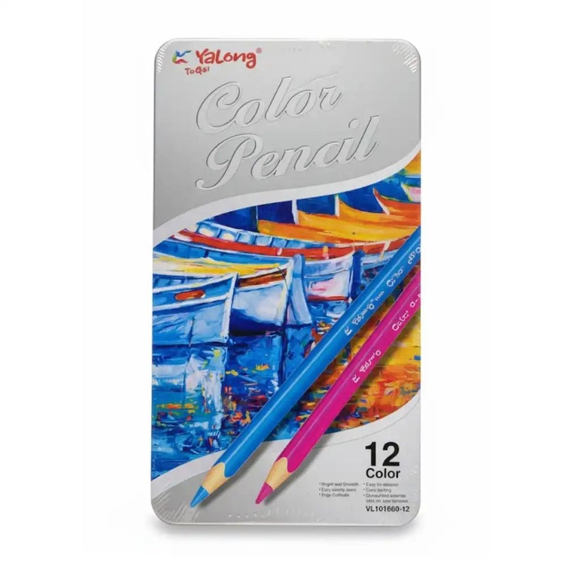 Yalong Bright And Vibrant Colour Pencil In Assorted Color- 12pcs