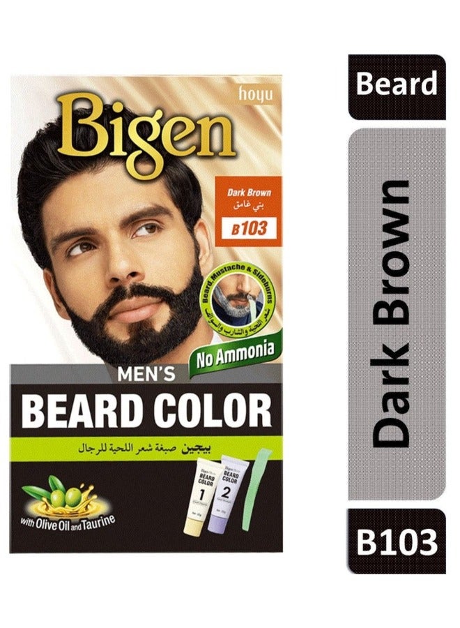 Bigen Bigen Men's Beard Color Dark Brown B103 - Image 2