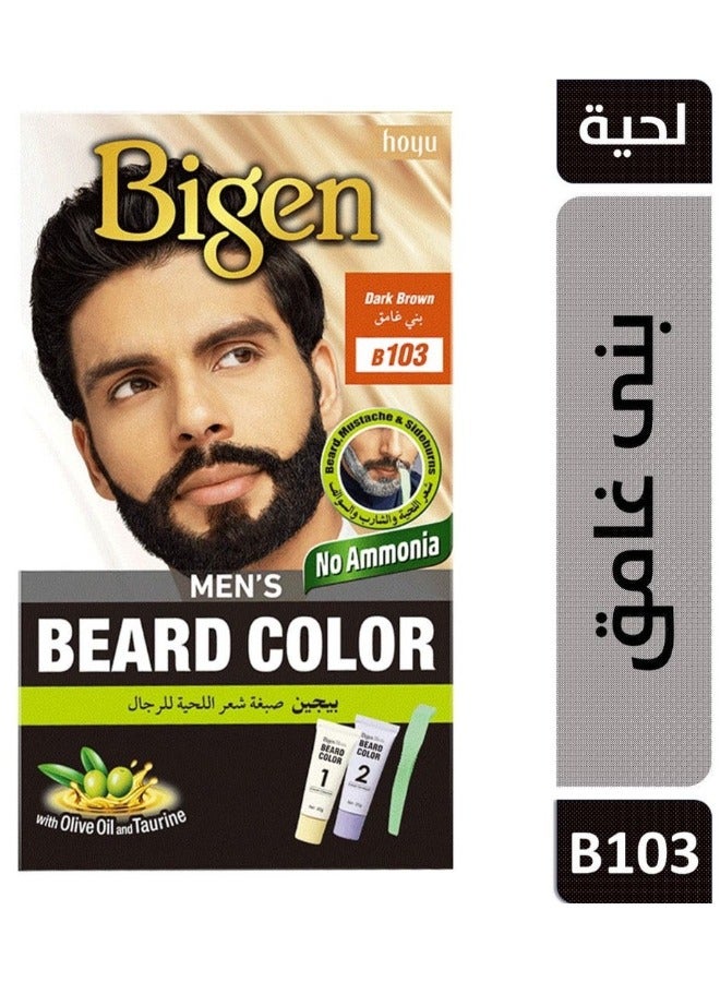 Bigen Bigen Men's Beard Color Dark Brown B103 - Image 3