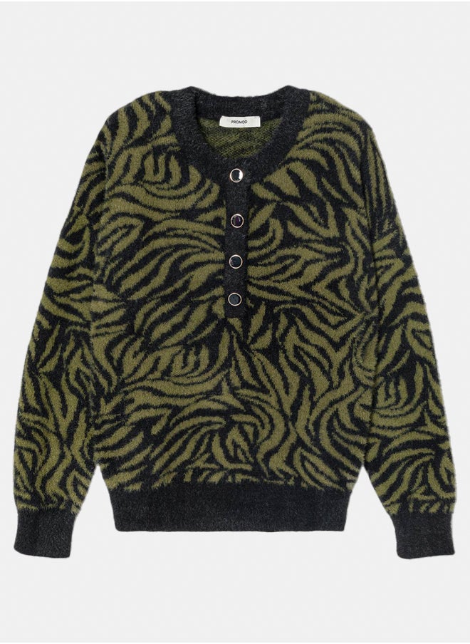 promod Round-neck fluffy knit jumper  - Image 4
