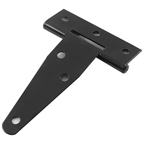 Murtenze 6Pack 3 Inch Black T-Strap Shed Hinges, Heavy Duty Gate Strap Hinges for Barn Door, Shed or Wooden Fences - Image 4