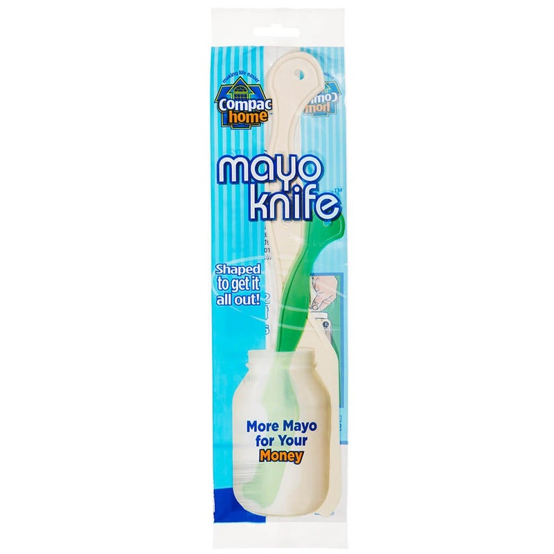 Compac Home Compac Mayo Knife & Jar Scraper Spreader - Plastic Knife Spatula for Scraping Mayonnaise Jars and Spreading Condiments Easily with Little Mess  Helpful Kitchen Gadgets and Accessories  1 Piece - Image 1