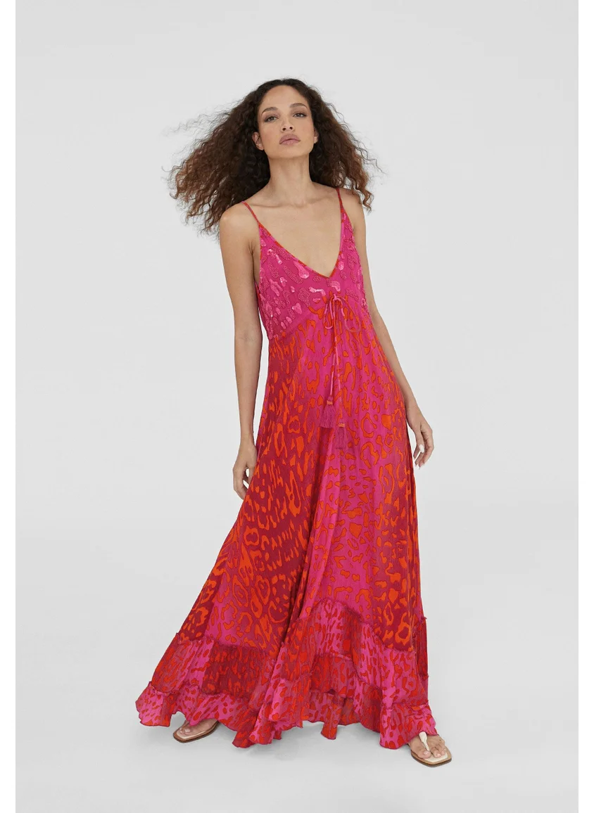 Lola Casademunt Long animal print dress