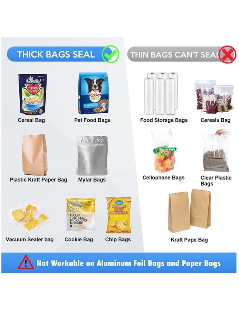 Mini Portable Food Bag Heat Sealer Machine, (Blue-01) - Image 3