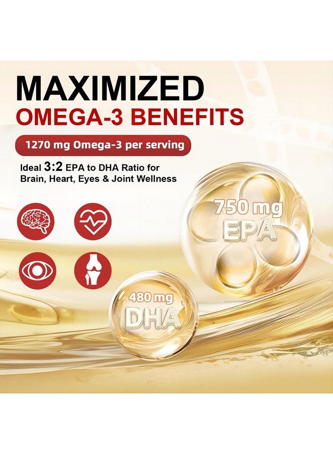 ZEBORA Triple Omega 3-6-9 Fish Oil 2000mg - High Potency with Vitamin D3 & Astaxanthin, Support for Heart, Brain and Immune Health - Includes Flaxseed & Borage, 60 Servings - Image 4