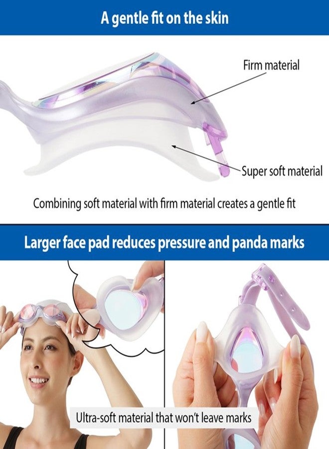 AUGEN Swim Goggles with Free Protective Case Pro Anti fog Protection Clear Anti-UV Swimming Goggles with Adjustable Strap & Ear Plugs (Pink) - Image 4