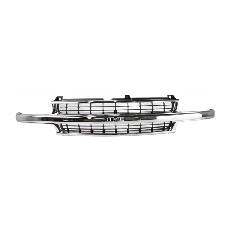 Garage-Pro Grille Assembly for Chevrolet Tahoe, Silverado, and Suburban - Chrome Shell with Black Insert