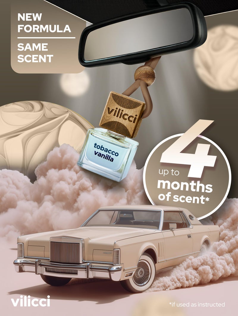 Vilicci Tobacco Vanilla Car Air Freshener – Premium Auto Perfume & Car Diffuser | Sophisticated & Timeless Scent | Long-Lasting Up to 120 Days | Odor Eliminating | Vegan, Cruelty-Free Car Perfume - Image 2