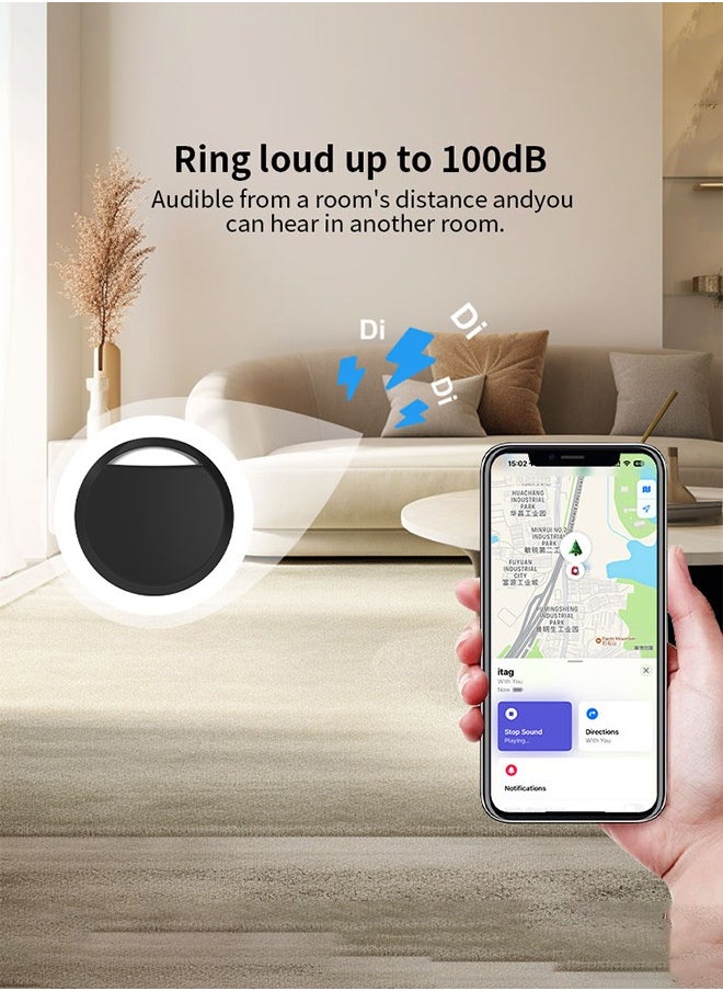 Generic - Smart Tracker Item Finder for phone Find My (iOS Only), Super MINI Size Key Finder Item Locator for Luggage,Wallet,Bicycle and More, IPX6 Waterproof Works Like (Black） - Image 1