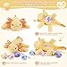 gnomantic 5 Pieces Axolotl Stuffed Animals with Babies Inside Belly 1 Mommy Stuffed Axolotl with 4 babies Yellow Axolotls Plush Toy for Kid Age 38 Gift Ideal for Christmas Valentines Birthday - Image 4