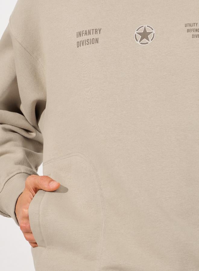 ستايلي سويت شيرت بقصة بوكسي وحواف بأساور - Image 3