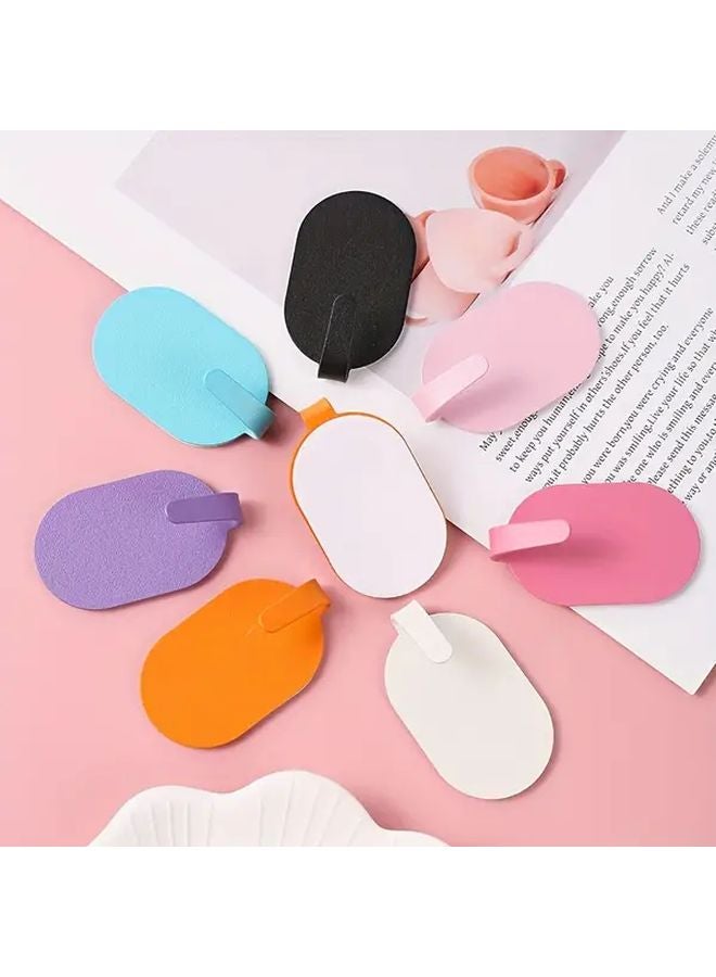 4pcs Black No Drill Adhesive Wall Hooks Modern Home Decor Storage - Image 2