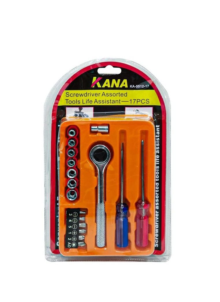 Kana 17 Piece Multi Functional Screwdriver Set Repair Tool KA-5512-17  Wrench Set  - Image 2