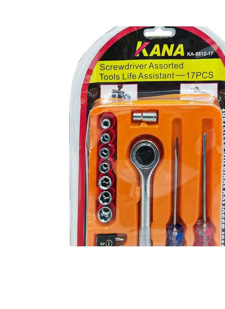 Kana 17 Piece Multi Functional Screwdriver Set Repair Tool KA-5512-17  Wrench Set  - Image 4