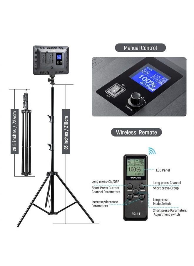 weeylite Weeylite Sprite20 2-Packs LED Video Lighting Kit for Photography, Full RGB Color LED Studio Lights for Video Recording, Streaming & Filming, LED Panel Light with APP/Remote Control, 2500-8500K 