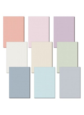 9 Pcs Color Grid Sticky Notes Self Adhesive Memo Pad Cute Graph Paper Sticky Notes Self Stick Note Pads With Grid Lines For Gifts Office Supplies, 4 X 6 Inch, 30 Sheets - pzsku/ZB598042ADC27714CDD1BZ/45/_/1731927028/a6bd348e-e0a9-443f-9b7f-406cf6d8a59d