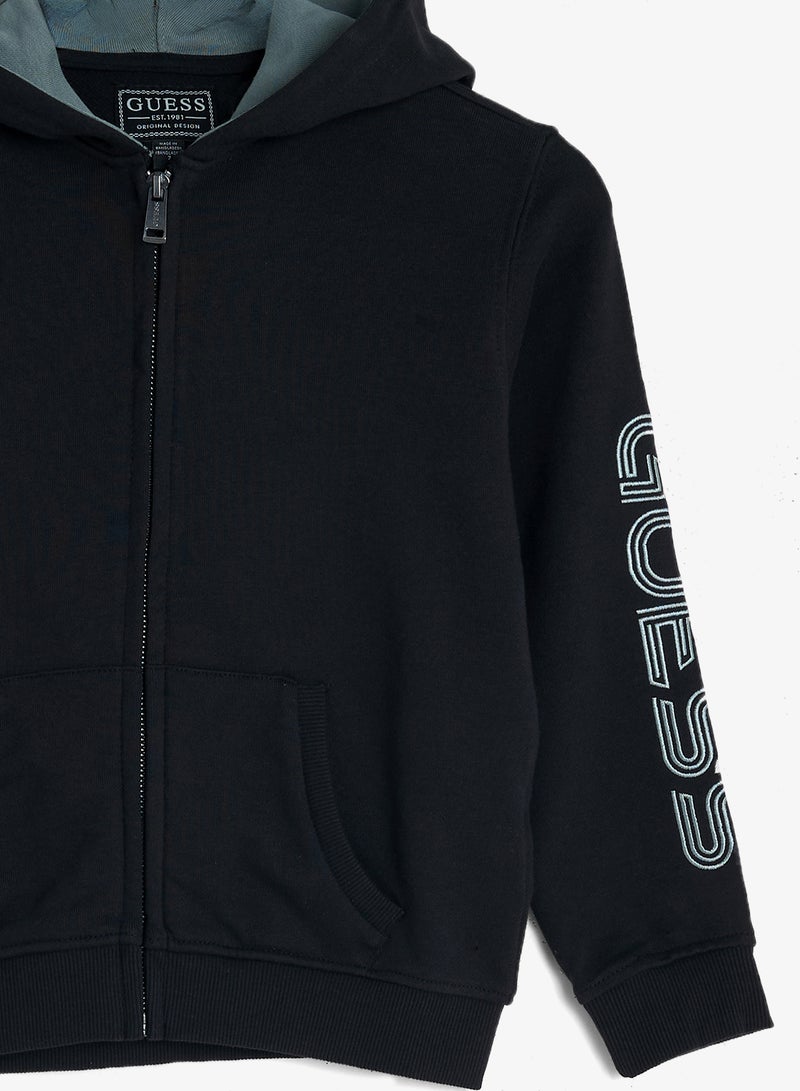 GUESS Youth Zip Through Hoodie And Shorts Set - Image 5