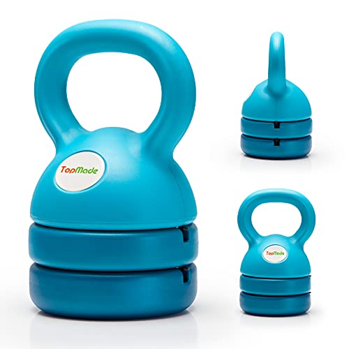 TopMade Adjustable Kettlebell Weights Set Cast Iron Exercise Fitness Kettle Ball Grip 5, 8, 9,12lb Free Weight Men Women Kettlebells for Home Gym Workout Ballistic, Core,Strength Training - Image 1