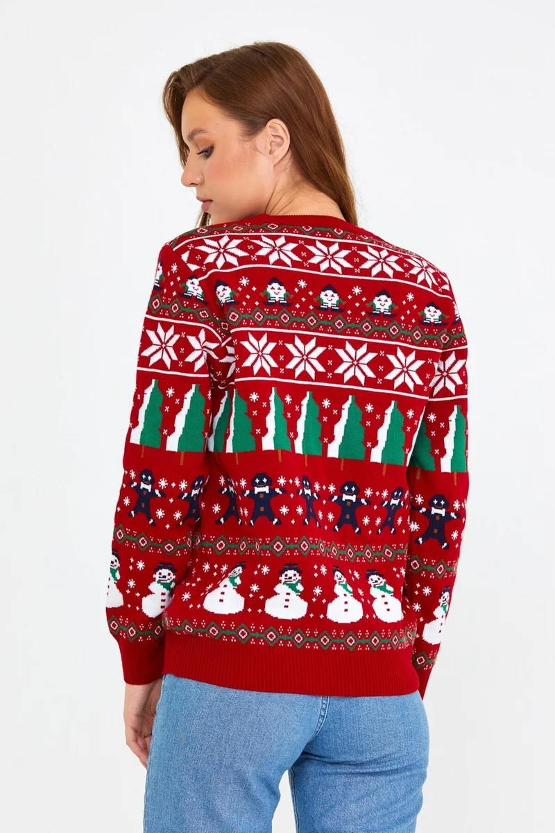 Cool Tarz Cool Style Women's Red Cristmas New Year Sweater
