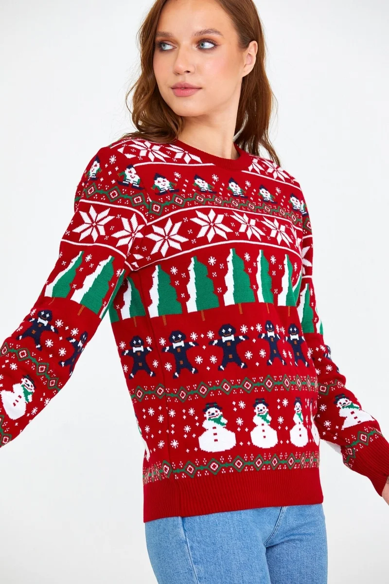 Cool Tarz Cool Style Women's Red Cristmas New Year Sweater