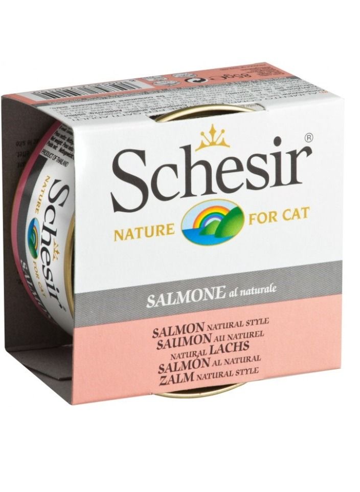 Schesir طعام القطط الرطب الطبيعي بنكهة السلمون