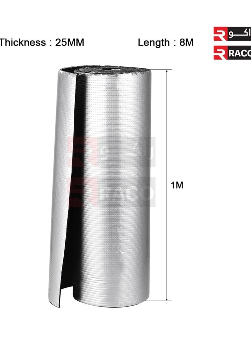 RACO Pipe Insulation Foam Soft Rubber Sheet Roll to Protect Pipes and Heat Preservation Moisture-Proof Waterproof Thermal Insulation (25MM, SELF ADHESIVE... - Image 2