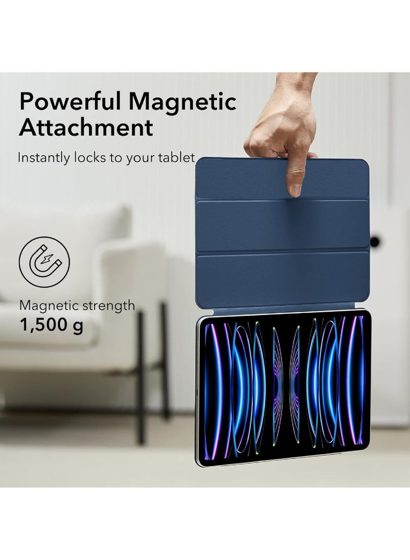 Rock Pow Case For iPad Pro 12.9 Case 12.9 Inch (2022/2021/2020, 6th/5th/4th Generation) Convenient Magnetic Attachment 2-Way Stand Full Pencil 2 Support Rebound Magnetic Case - Image 3