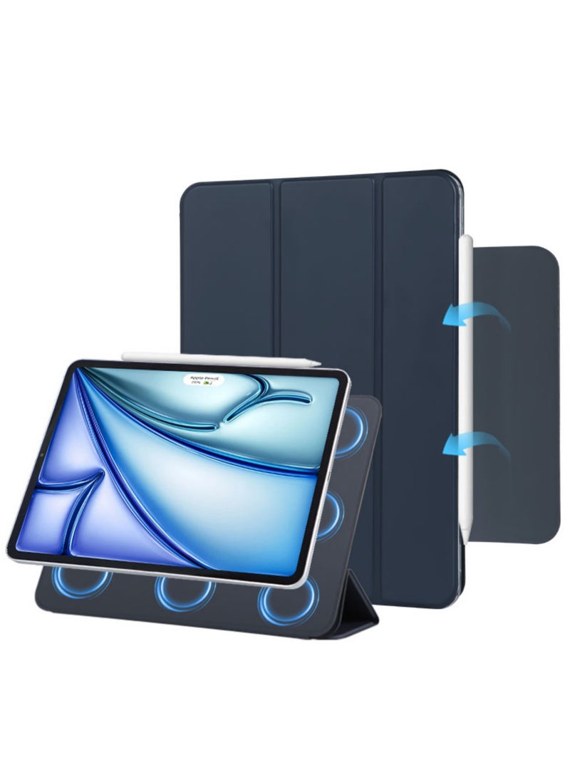 Rock Pow Case For iPad Pro 12.9 Case 12.9 Inch (2022/2021/2020, 6th/5th/4th Generation) Convenient Magnetic Attachment 2-Way Stand Full Pencil 2 Support Rebound Magnetic Case - Image 1
