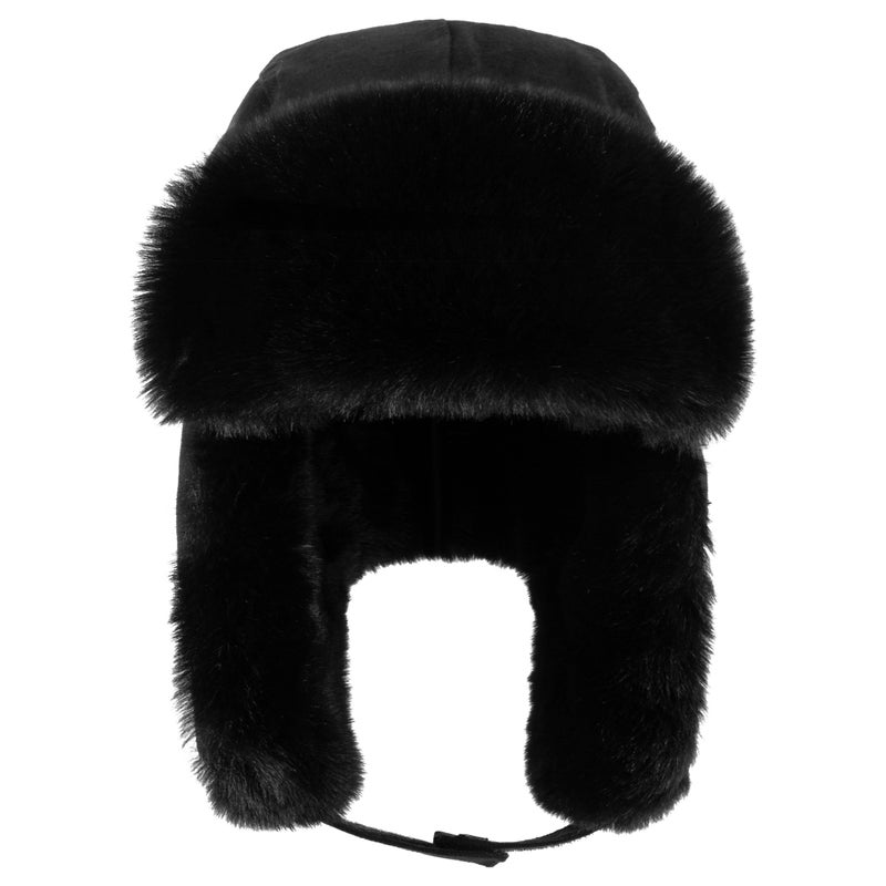 Tyzrdnac Trapper Hat Warm Windproof Winter Trooper Hats with Earflaps Faux Fur Hunting Hat for Women Men Grey - Image 2