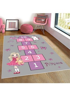 Vagonik Wagonik Hopscotch Play Mat Princess Patterned Digital Printed Carpet with Non-Slip Base Washable for Children's Room  - Image 5