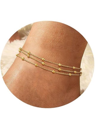Triple Row Anklet