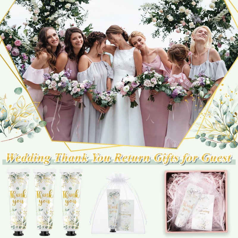Swiffen 24 Sets Baby Shower Hand Cream Bulk Shower thank you Favors Bridal Thank You Appreciation Hand Cream for Guests Travel Size Lotion with Organza Bags - Image 5