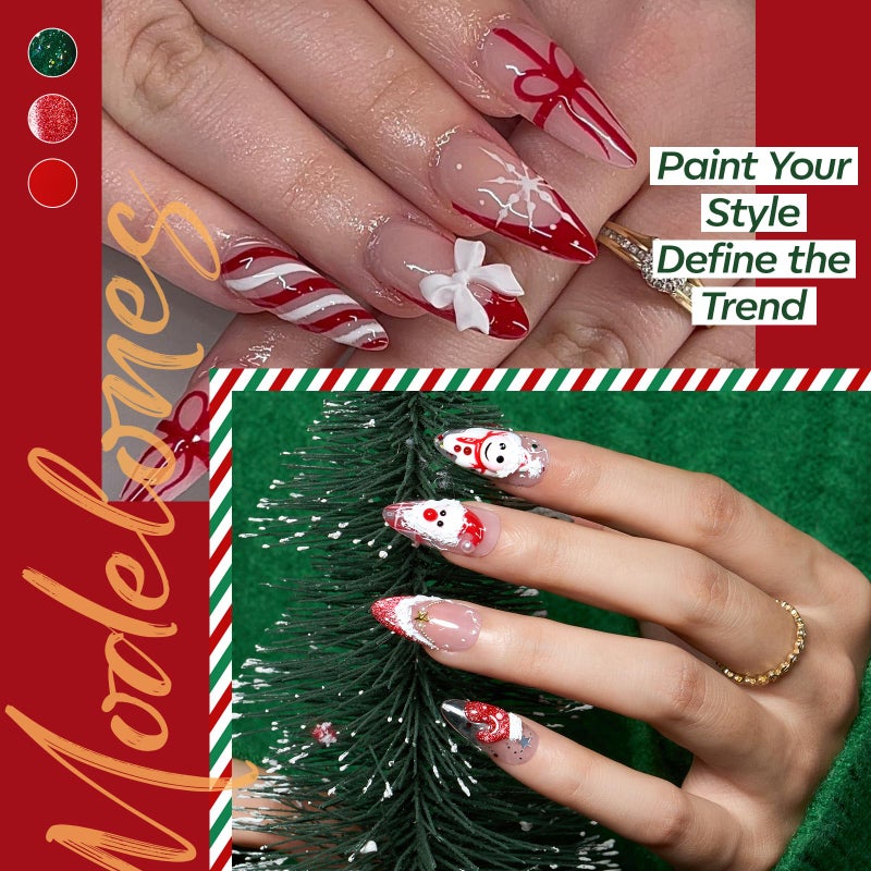 modelones Gel Nail Kit Almond, Upgrade 15Sizes Fake Nails, 9-in-One Glue Dehydrator & Mini U V Light Clipper, 510Pcs Medium Almond Press on Tips for Extension DIY Salon Home Gift - Image 2