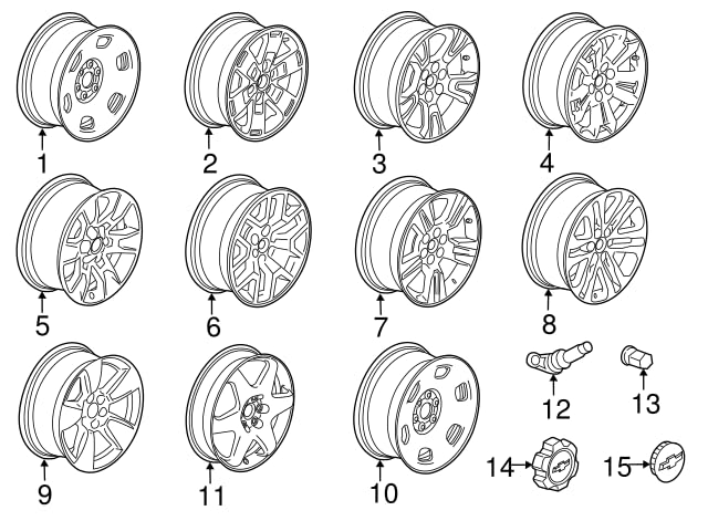GM Parts 20997899 Button Style Center Cap with Bowtie Logo - Image 4
