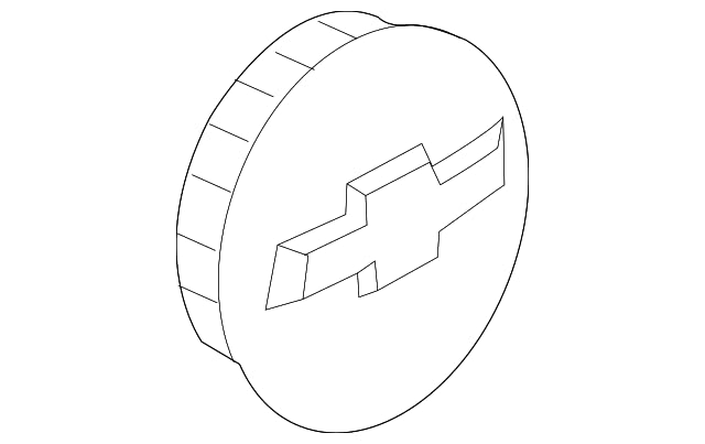 GM Parts 20997899 Button Style Center Cap with Bowtie Logo - Image 3