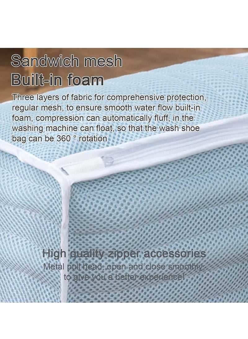 Shoe Washing Bag, Anti-Deformation Care Creative Home with Zipper and Protector Washing Shoe Bag, Guard Shoe net Cover for Clean Sneakers, Slippers, Bra, Travel - Image 3