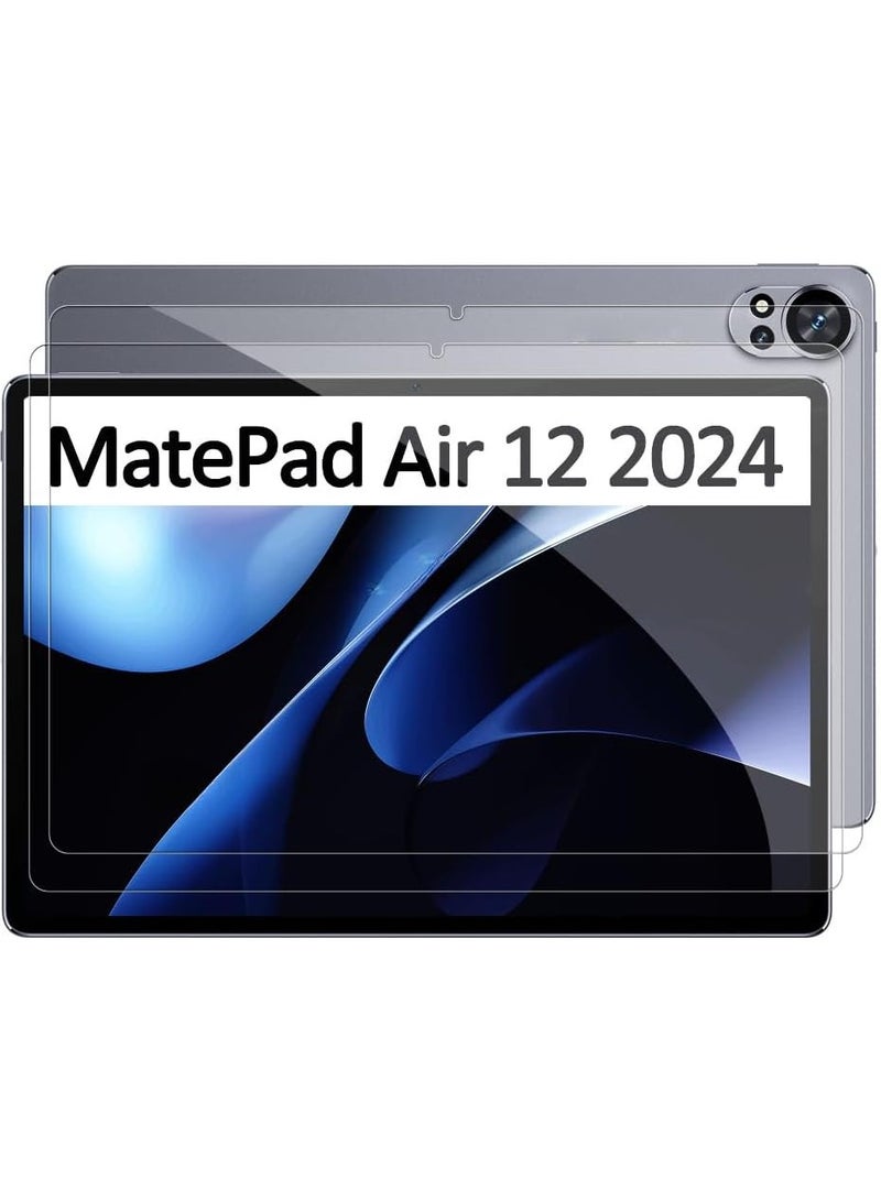 2-Pack Tempered Glass Compatible with Huawei MatePad Air 12'' (2024) Screen Protector,Ultra Resistant,Anti-Fingerprints,HD-Clear,Full Coverage Tablet Film - Image 1
