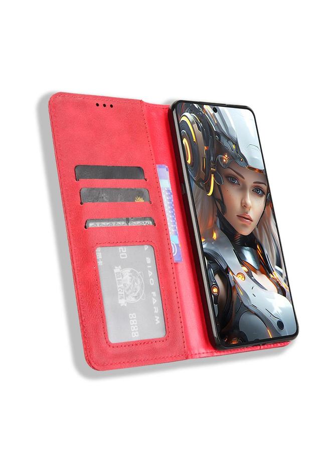 S-TOP Case For Cubot Max 5 Magnetic Buckle Retro Texture Leather Phone Case - Image 4