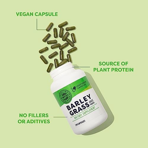 Vimergy Barley Grass Juice Capsules– Clean Superfood-Packed Capsule – Promotes Cardiovascular Health* – Non-GMO, Vegan & Gluten-Free – 240 caps - Image 3