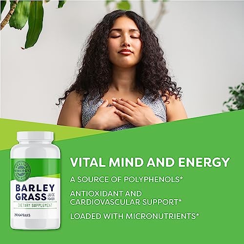 Vimergy Barley Grass Juice Capsules– Clean Superfood-Packed Capsule – Promotes Cardiovascular Health* – Non-GMO, Vegan & Gluten-Free – 240 caps - Image 2