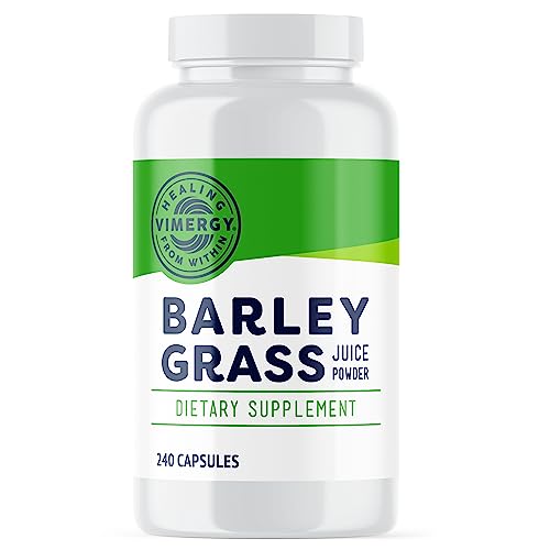 Vimergy Barley Grass Juice Capsules– Clean Superfood-Packed Capsule – Promotes Cardiovascular Health* – Non-GMO, Vegan & Gluten-Free – 240 caps - Image 1