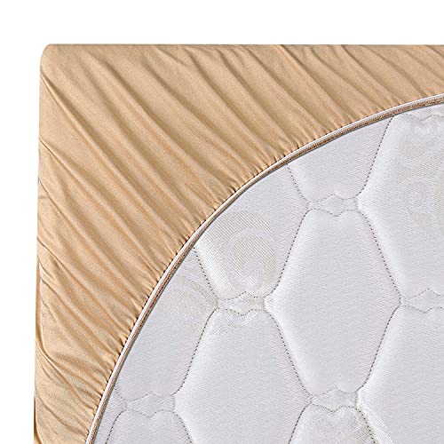 VYBBA 100% Waterproof Terry Cotton Ultra Soft Fitted Single Bed Mattress Protector,Breathable, Hypoallergenic Bed Cover, Mattresses Cover (75X48 inch | 6.3x4 feet_ Beige) - Image 4