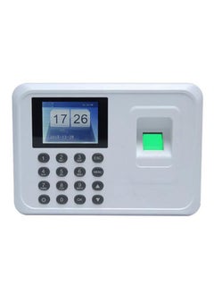 NIBEMINENT Fingerprint Password Attendance Machine With TFT LCD Screen White 