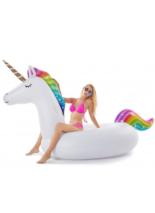 Jasonwell Giant Inflatable Unicorn Pool Float Floatie Ride On with Fast Valves Large Rideable Blow Up Summer Beach Swimming Pool Party Lounge Raft Decorations Toys Kids Adults - pzsku/ZB598EF8F937F5DEDCDF2Z/45/_/1732281870/3e3fb0bd-0cb1-4a39-a8ce-1daa99c812bf