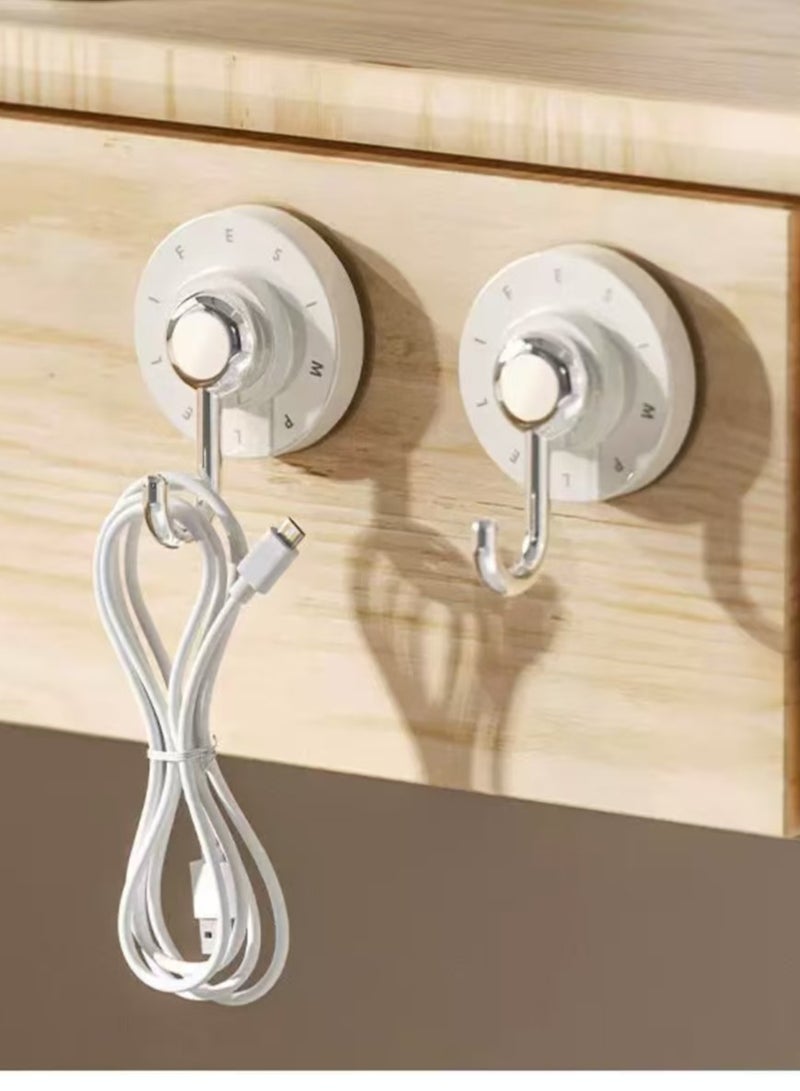 Rotating suction cup hook 360 ° rotation adsorption without traces, no need for punching or binding, no need for adhesive (2 pcs/bag) - Image 2