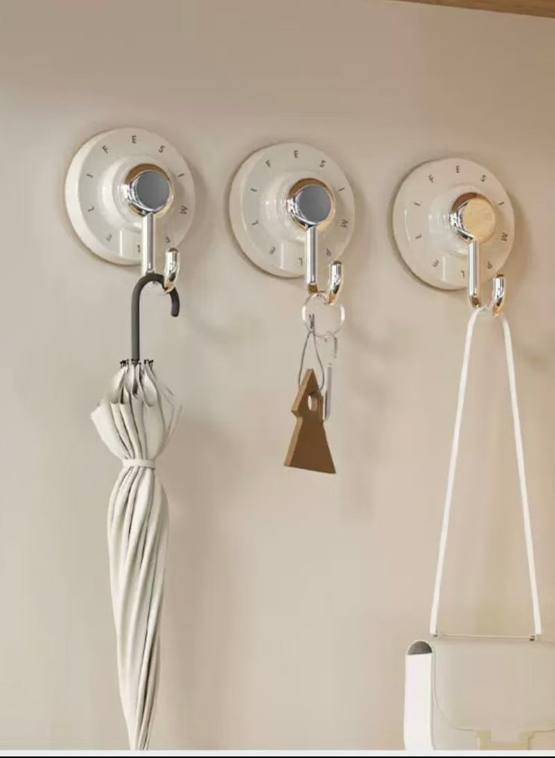 Rotating suction cup hook 360 ° rotation adsorption without traces, no need for punching or binding, no need for adhesive (2 pcs/bag) - Image 3