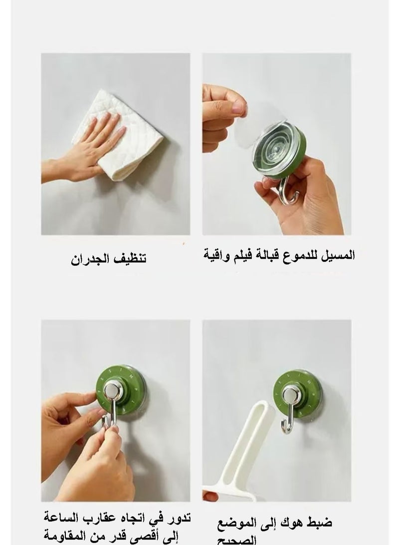 Rotating suction cup hook 360 ° rotation adsorption without traces, no need for punching or binding, no need for adhesive (2 pcs/bag) - Image 4